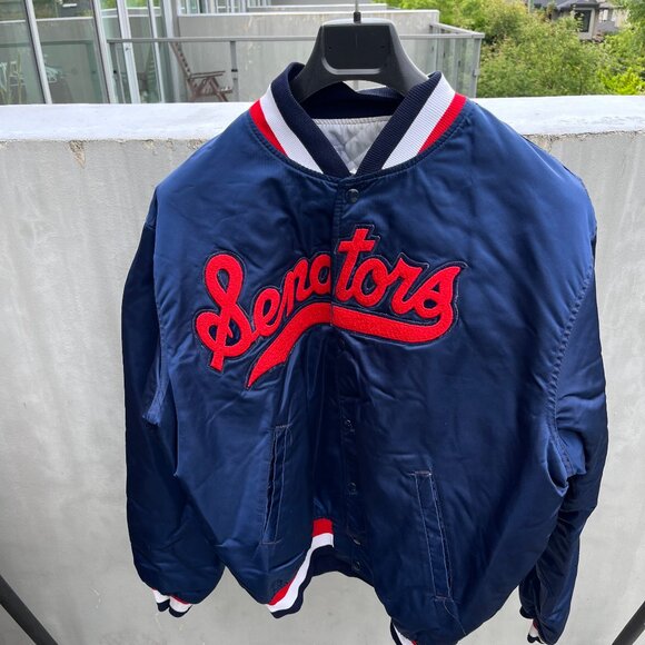 Vintage Starter Washington Senators Cooperstown Collection Satin Bomber Jacket L - Picture 5 of 6
